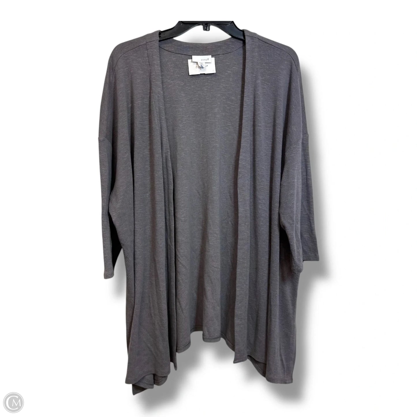 Cardigan By Pure Jill In Grey, Size: 2x