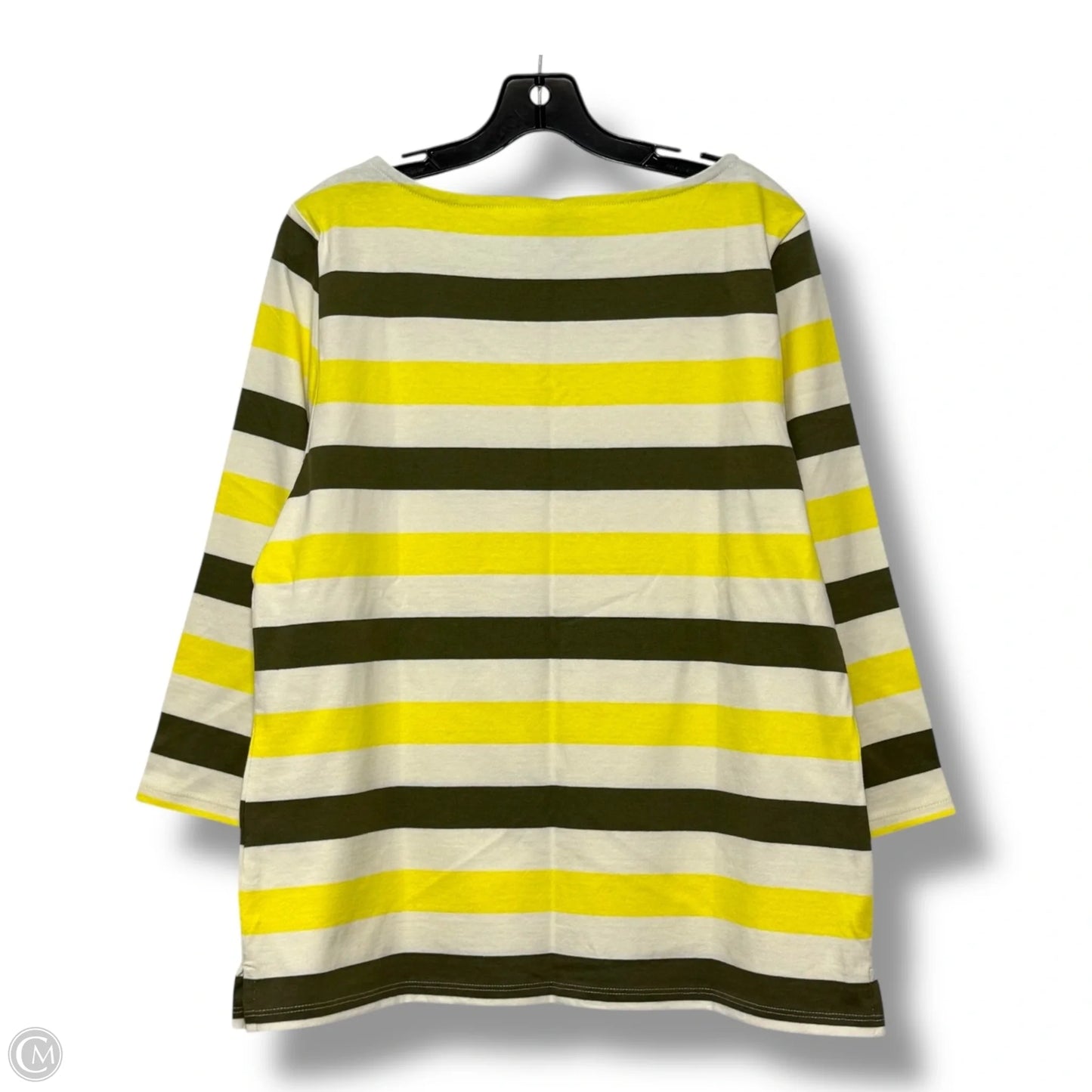 Top 3/4 Sleeve By Talbots In Striped Pattern, Size: L