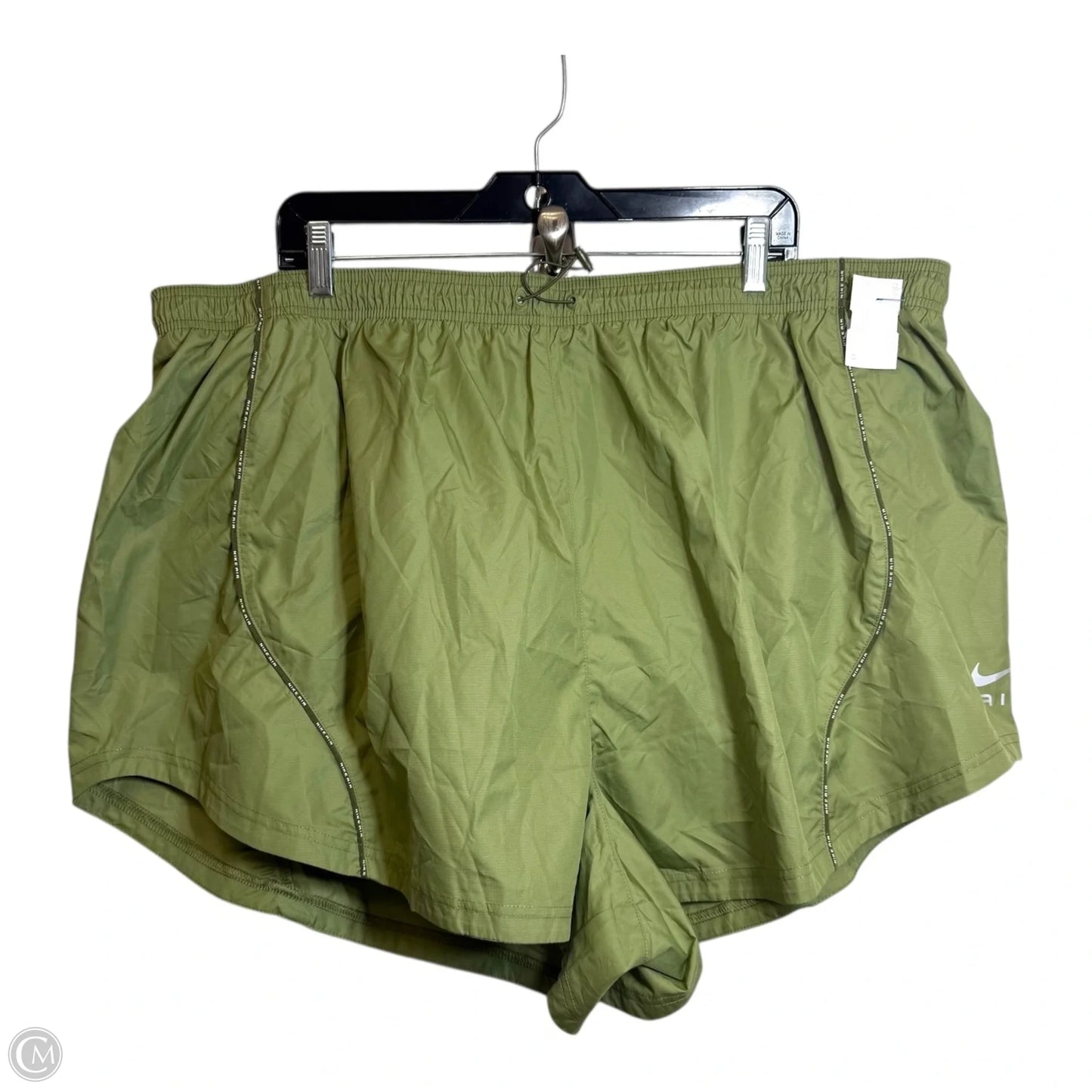 Athletic Shorts By Nike In Green, Size: 3x