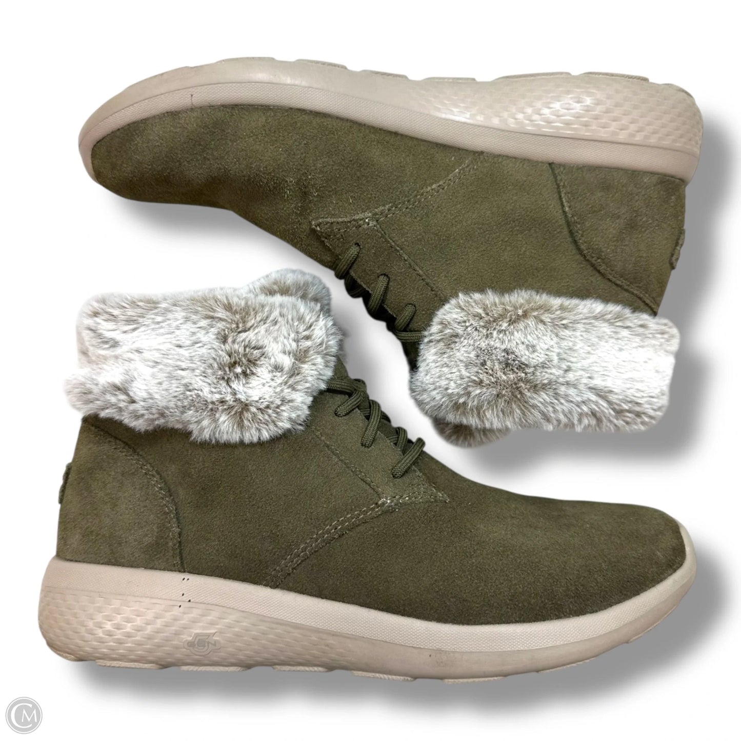 Boots Ankle Flats By Skechers In Green, Size: 9.5