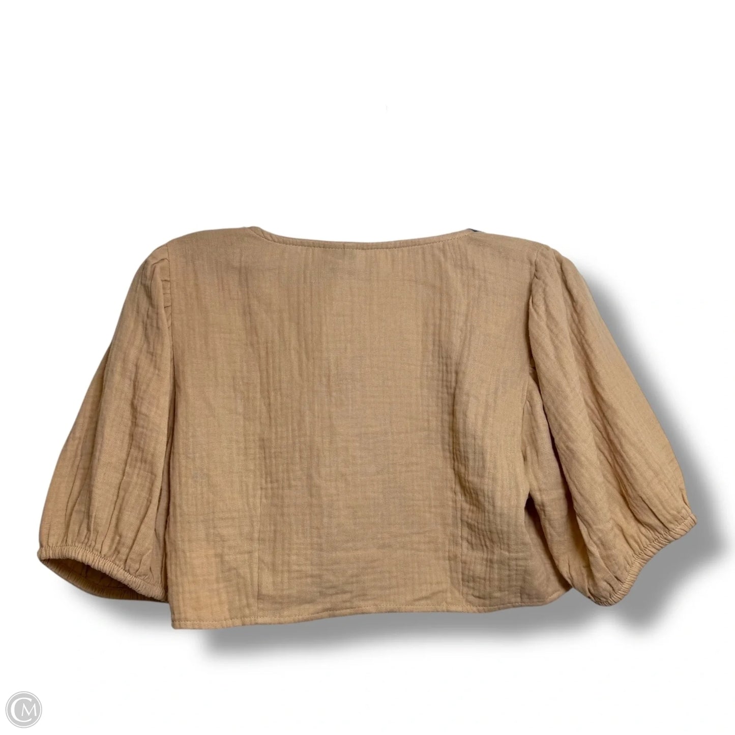 Top Short Sleeve By Vero Moda In Tan, Size: M