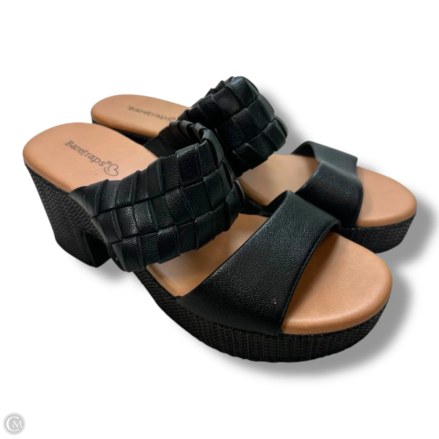Sandals Heels Block By Bare Traps In Black, Size: 6.5