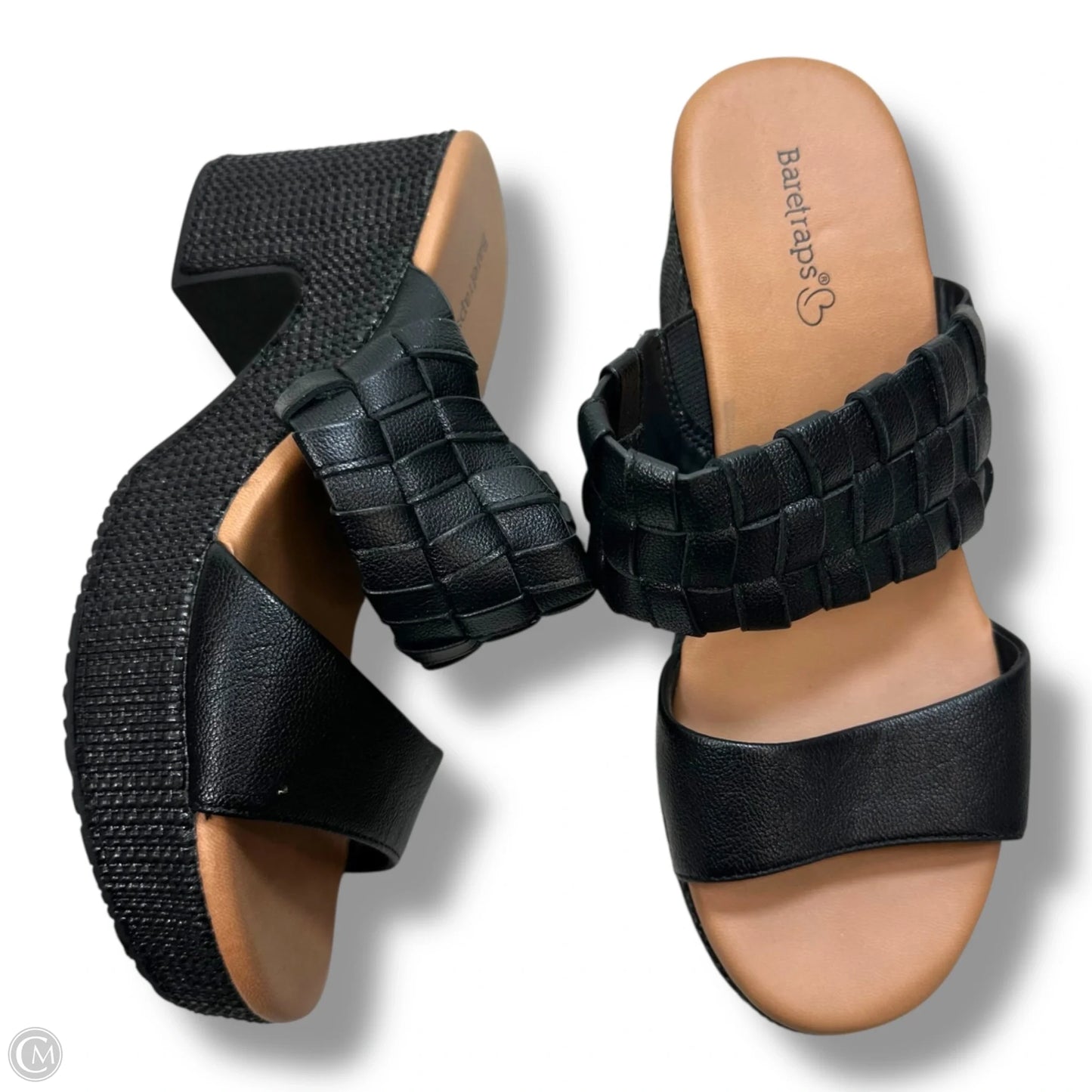 Sandals Heels Block By Bare Traps In Black, Size: 6.5