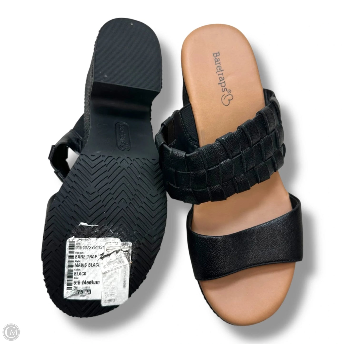 Sandals Heels Block By Bare Traps In Black, Size: 6.5