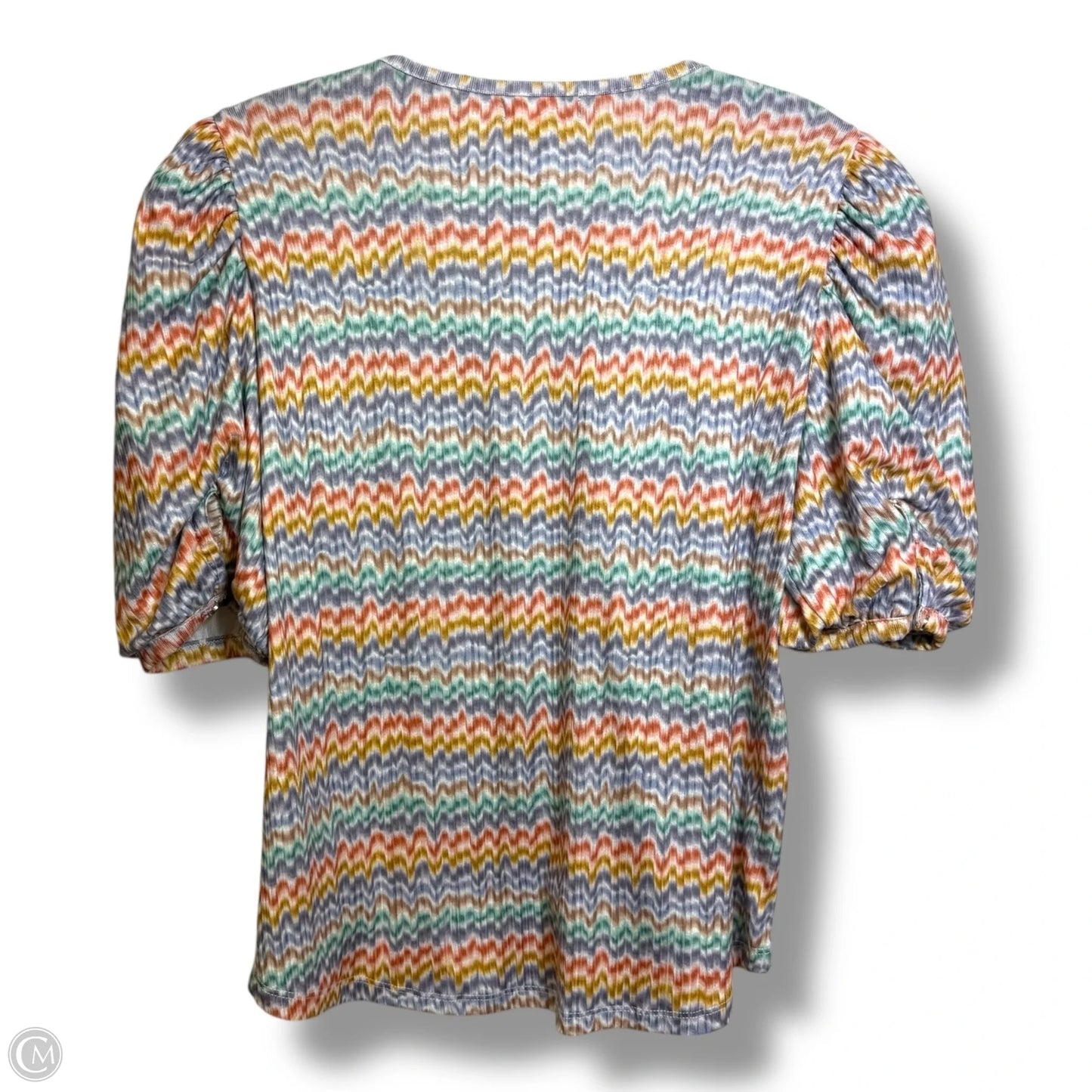 Top Short Sleeve By Democracy In Multi-colored, Size: S