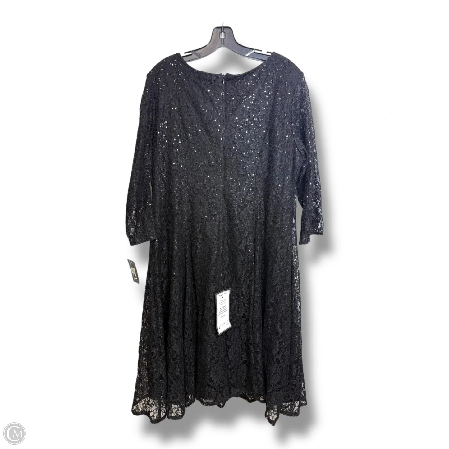 Dress Party Midi By Sl Fashions In Black, Size: 18