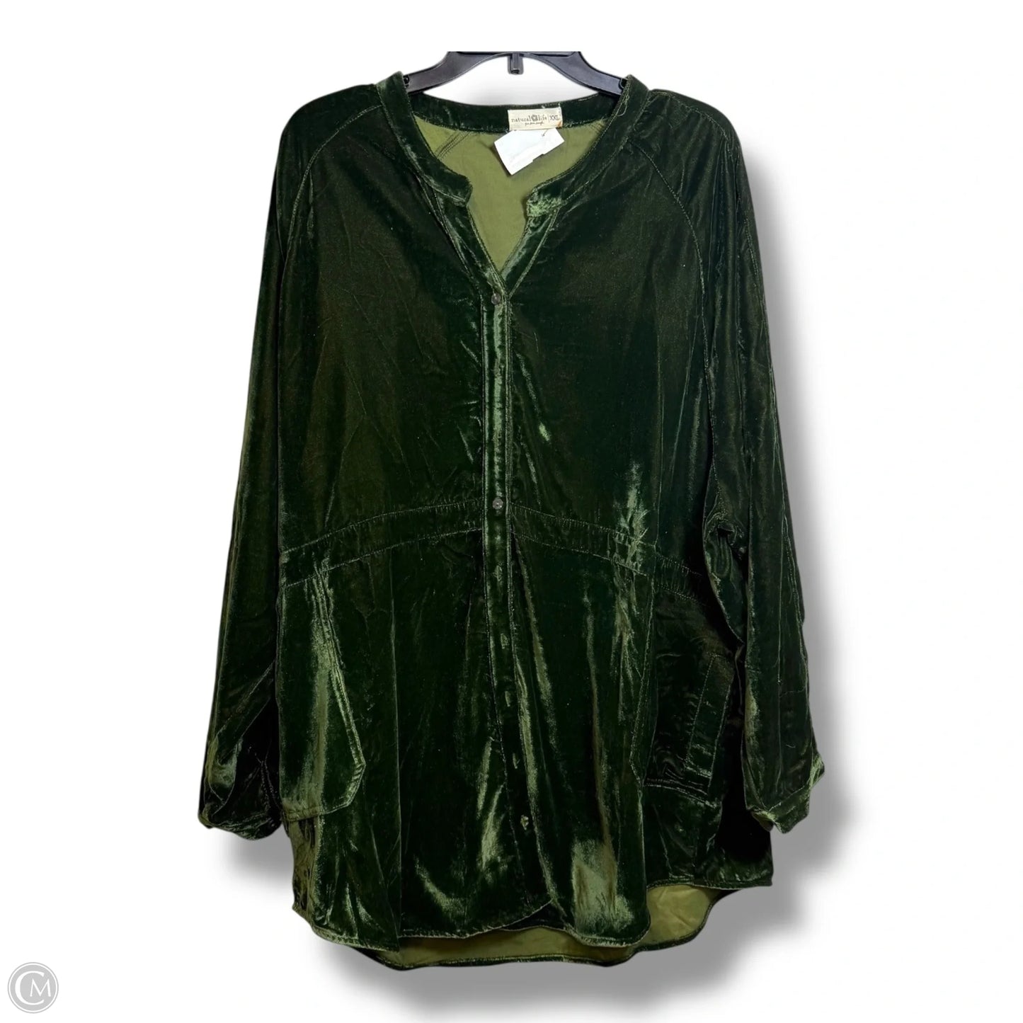 Top Long Sleeve By Natural Life In Green, Size: Xxl