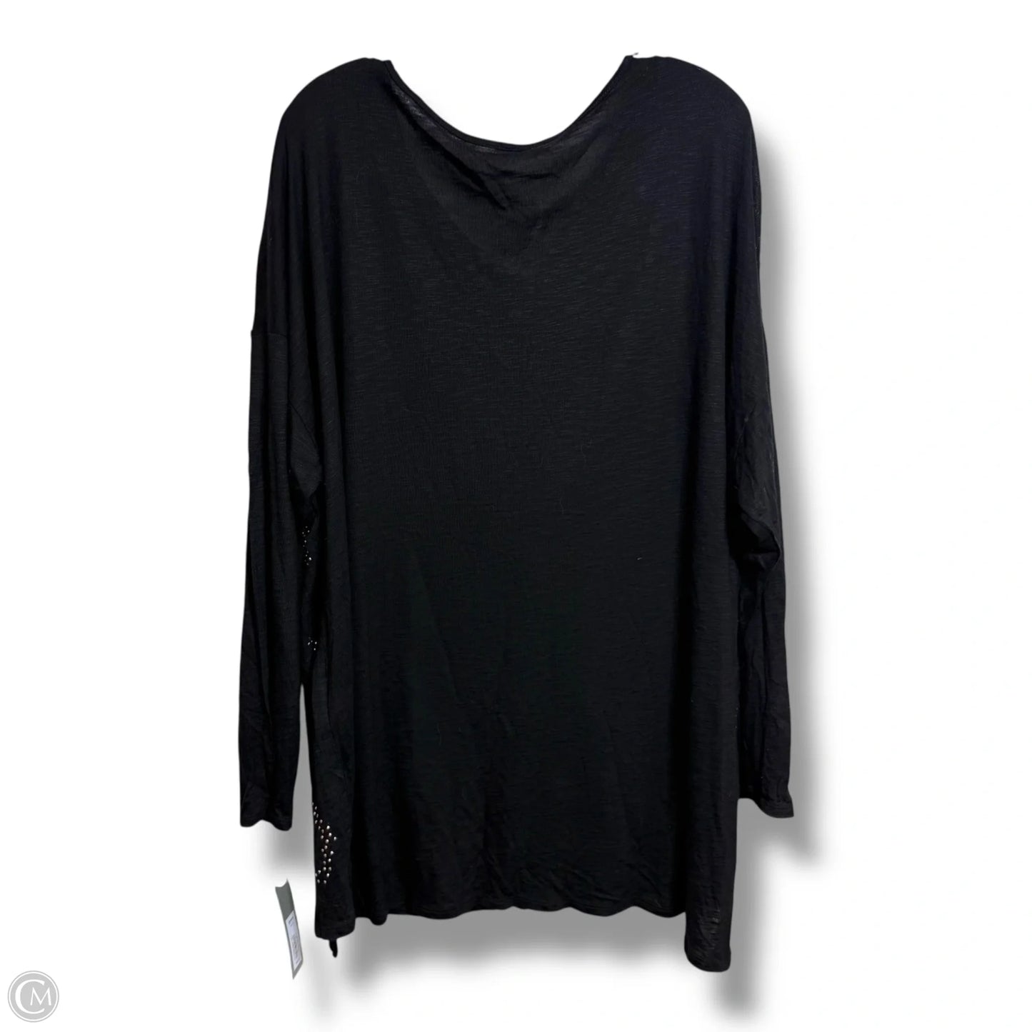 Top Long Sleeve By Apt 9 In Black, Size: 2x