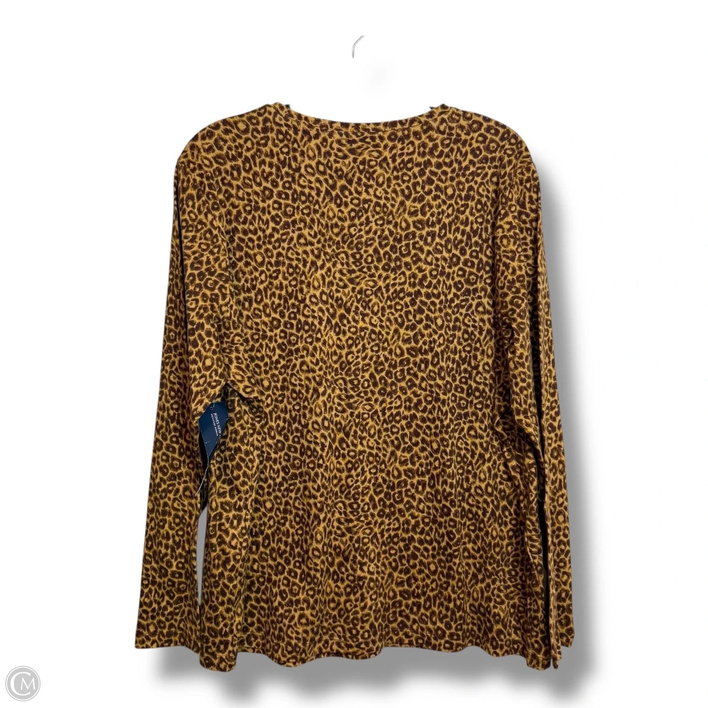 Top Long Sleeve By Jones And Co In Animal Print, Size: 2x