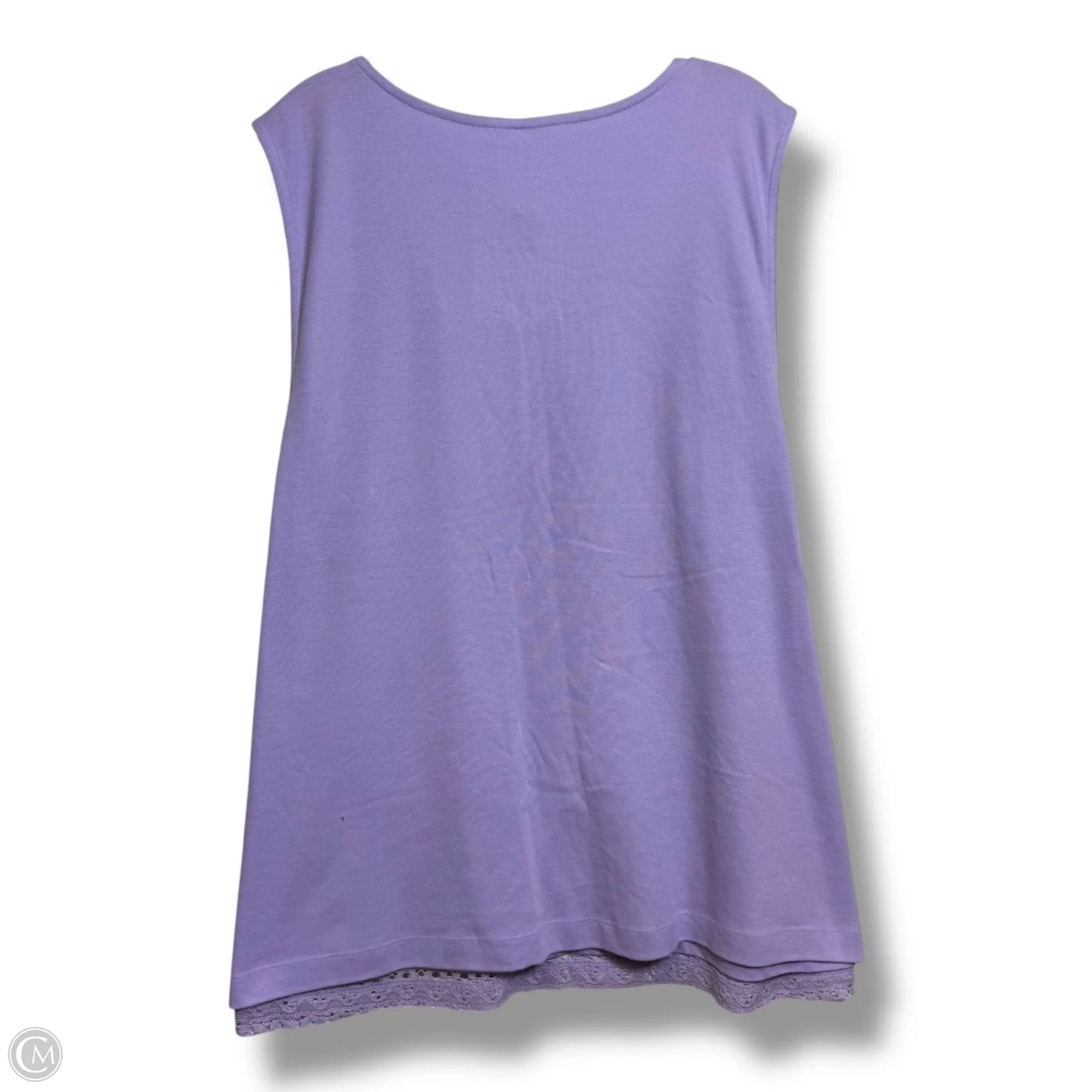 Top Sleeveless By Croft And Barrow In Purple, Size: 2x