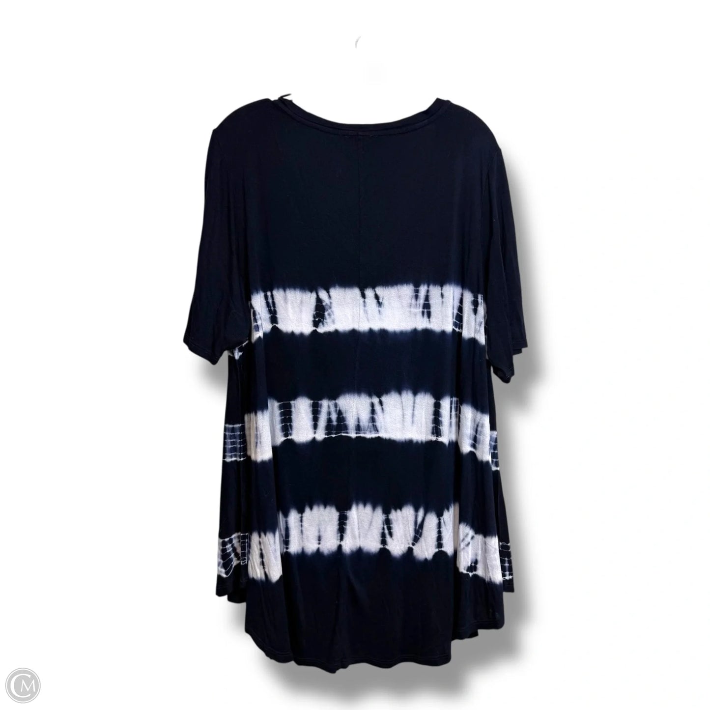 Top Short Sleeve By Lane Bryant In Navy, Size: 18