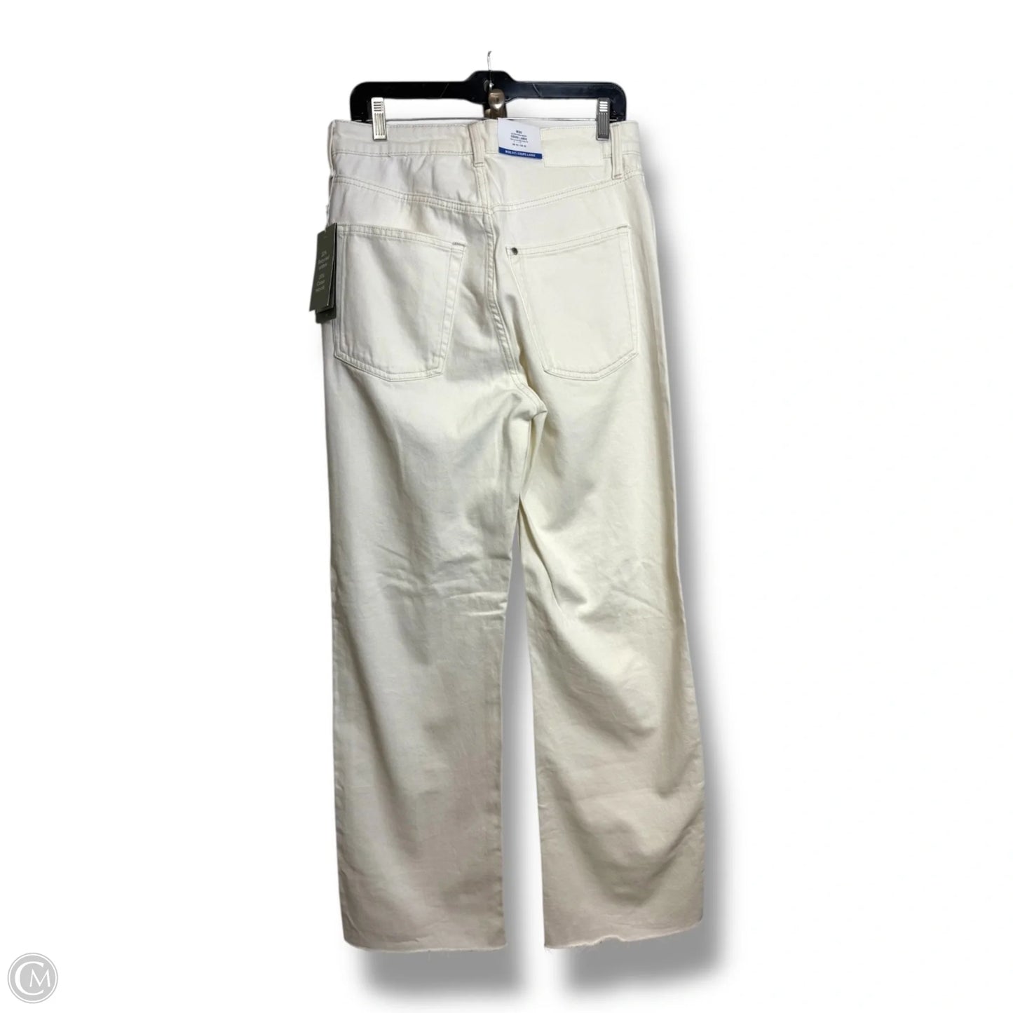 Jeans Wide Leg By H&m In White, Size: 10