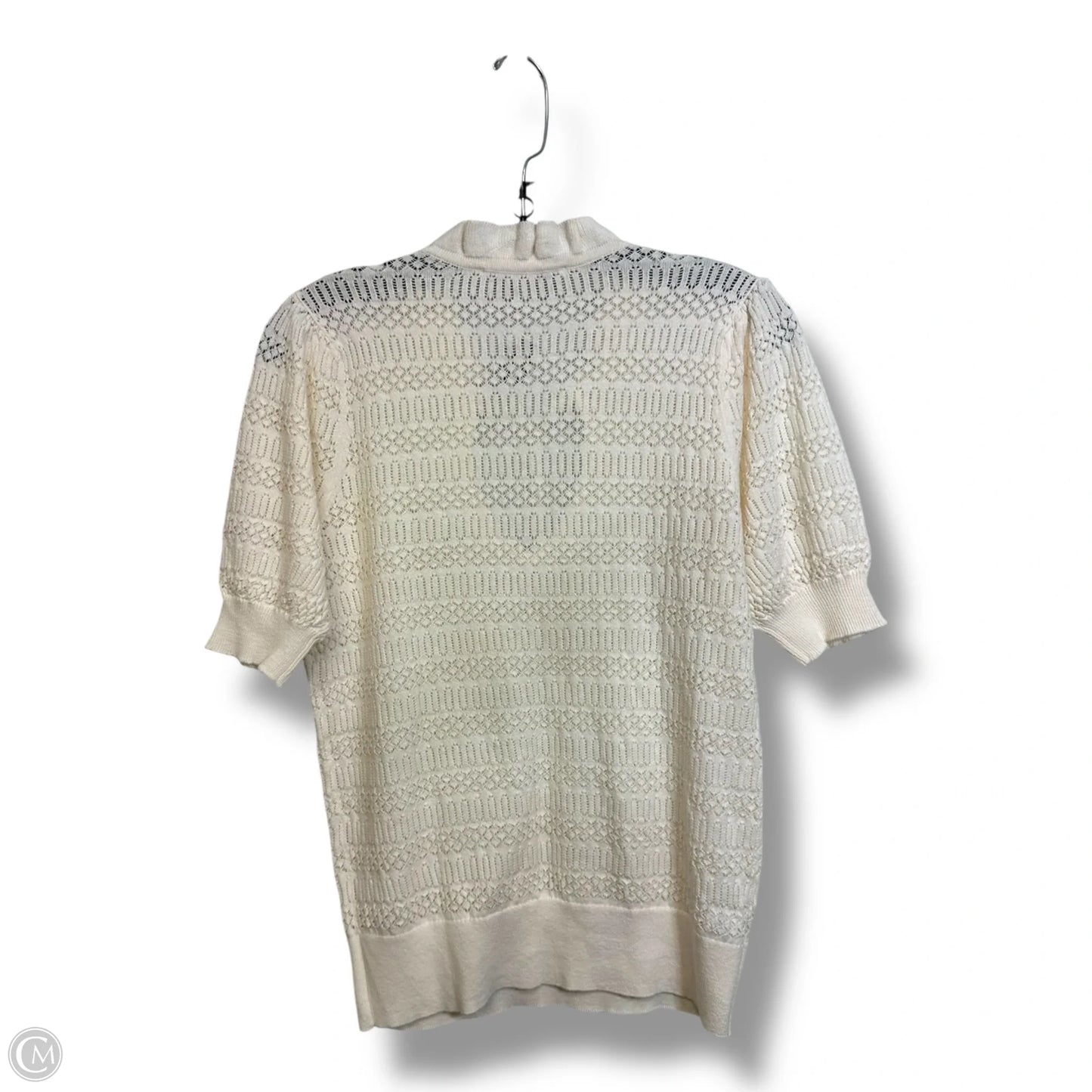 Top Short Sleeve By Loft In Cream, Size: S