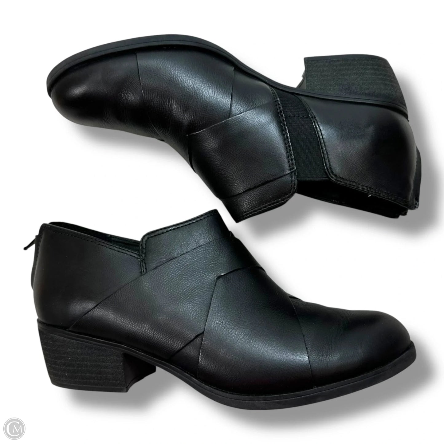 Boots Ankle Flats By Clarks In Black, Size: 7.5