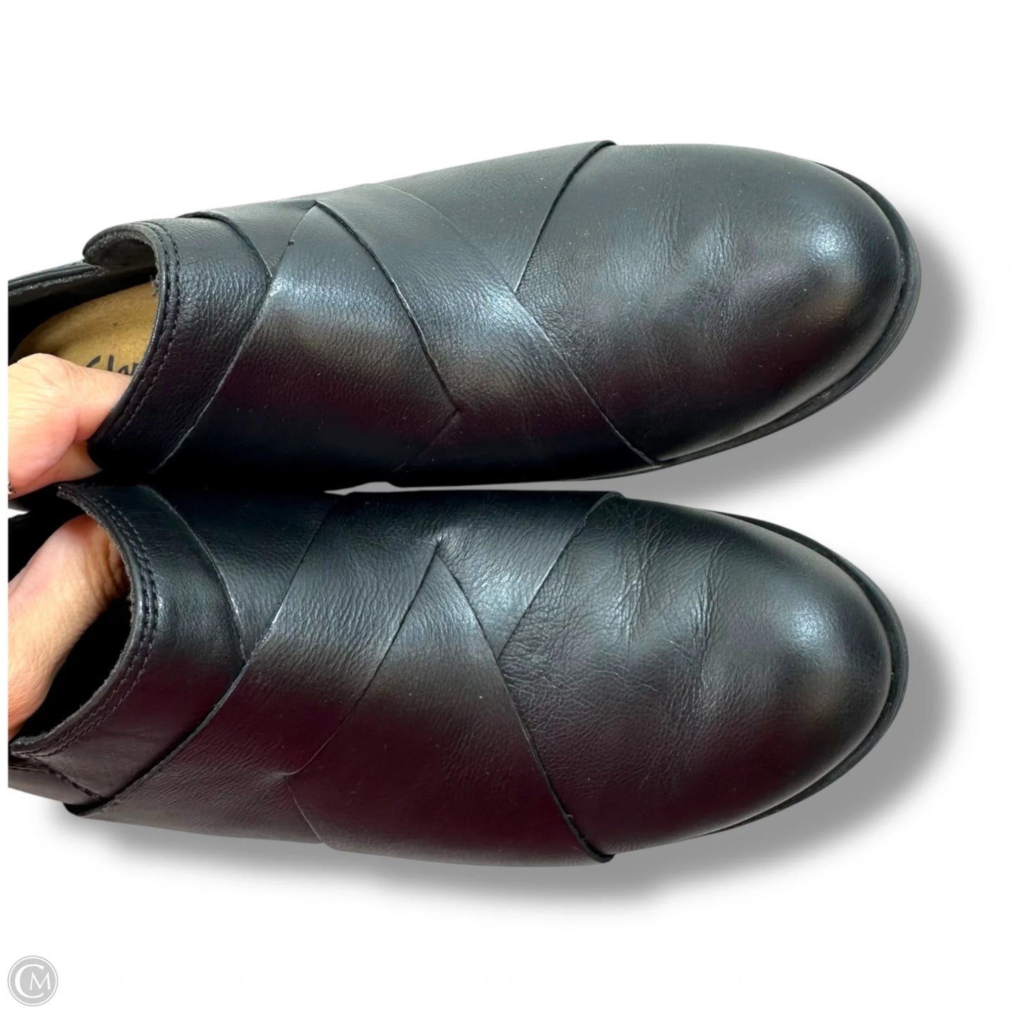 Boots Ankle Flats By Clarks In Black, Size: 7.5