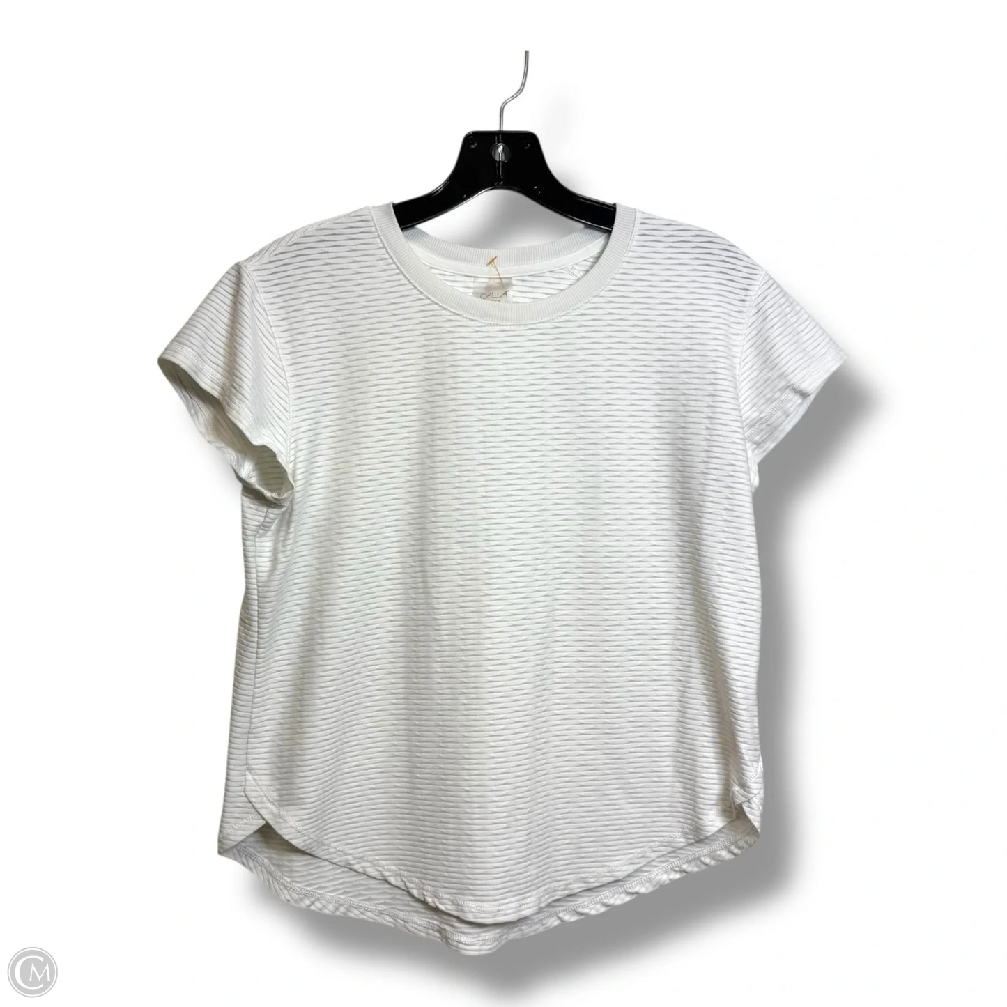 Athletic Top Short Sleeve By Calia In White, Size: S