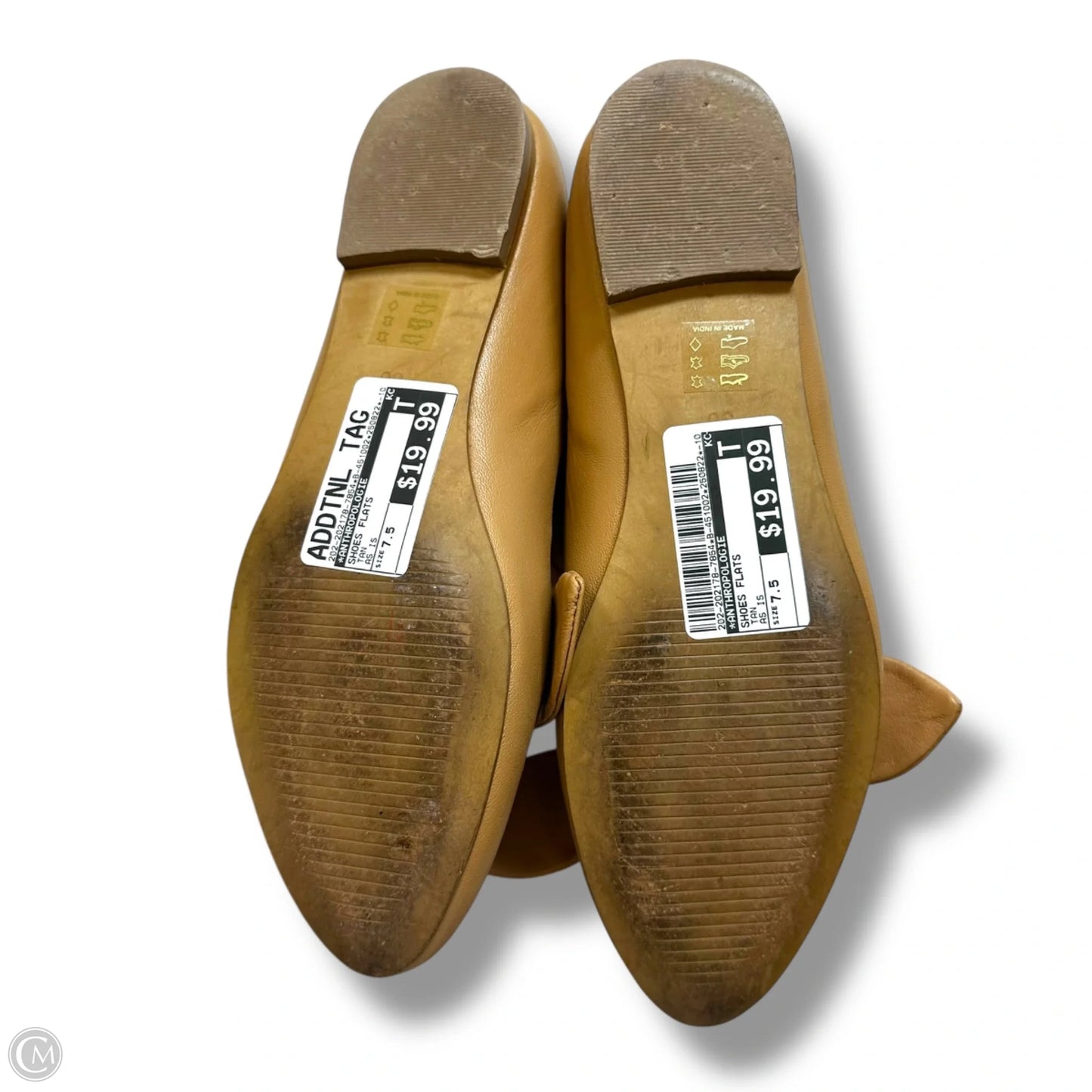 Shoes Flats By Anthropologie In Tan, Size: 7.5