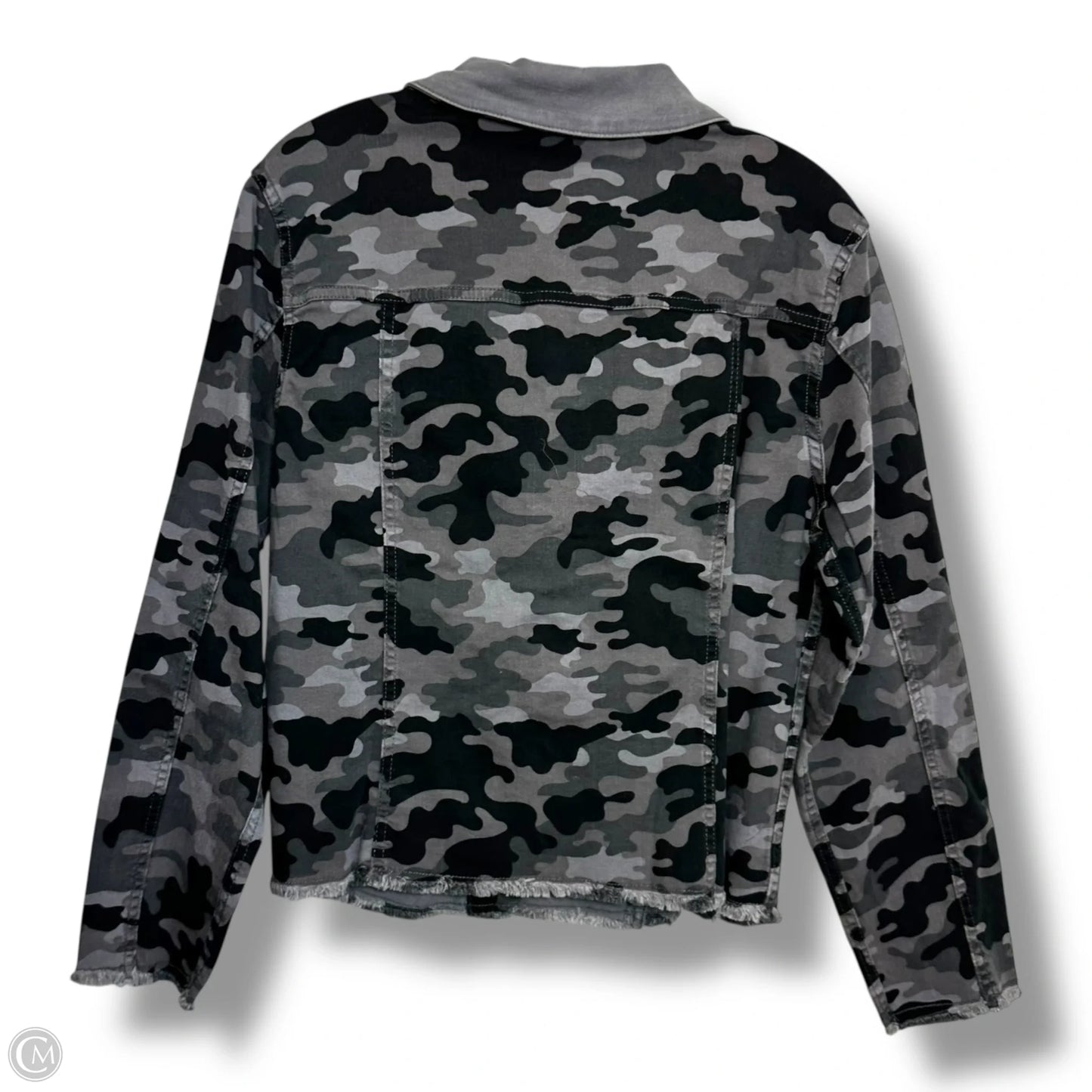 Jacket Shirt By Clothes Mentor In Camouflage Print, Size: L