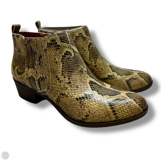 Boots Ankle Flats By Lucky Brand In Animal Print, Size: 8.5