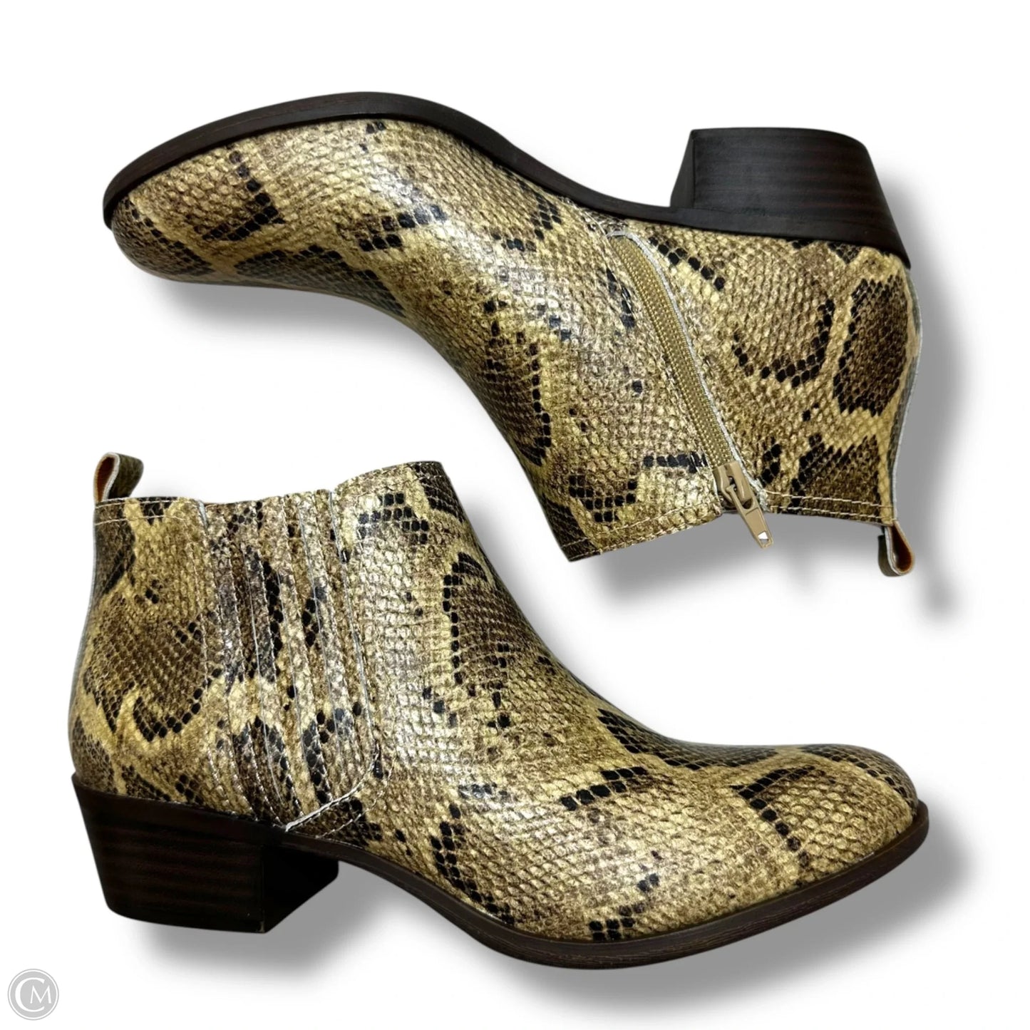 Boots Ankle Flats By Lucky Brand In Animal Print, Size: 8.5