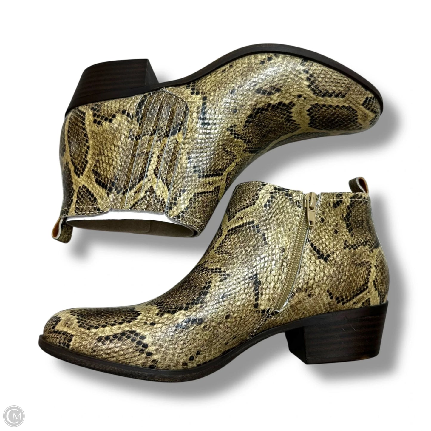 Boots Ankle Flats By Lucky Brand In Animal Print, Size: 8.5