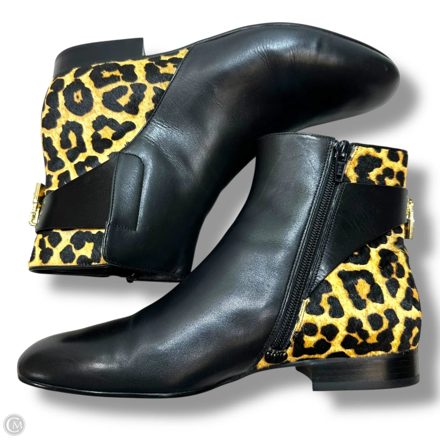 Boots Ankle Flats By Michael By Michael Kors In Animal Print, Size: 8.5