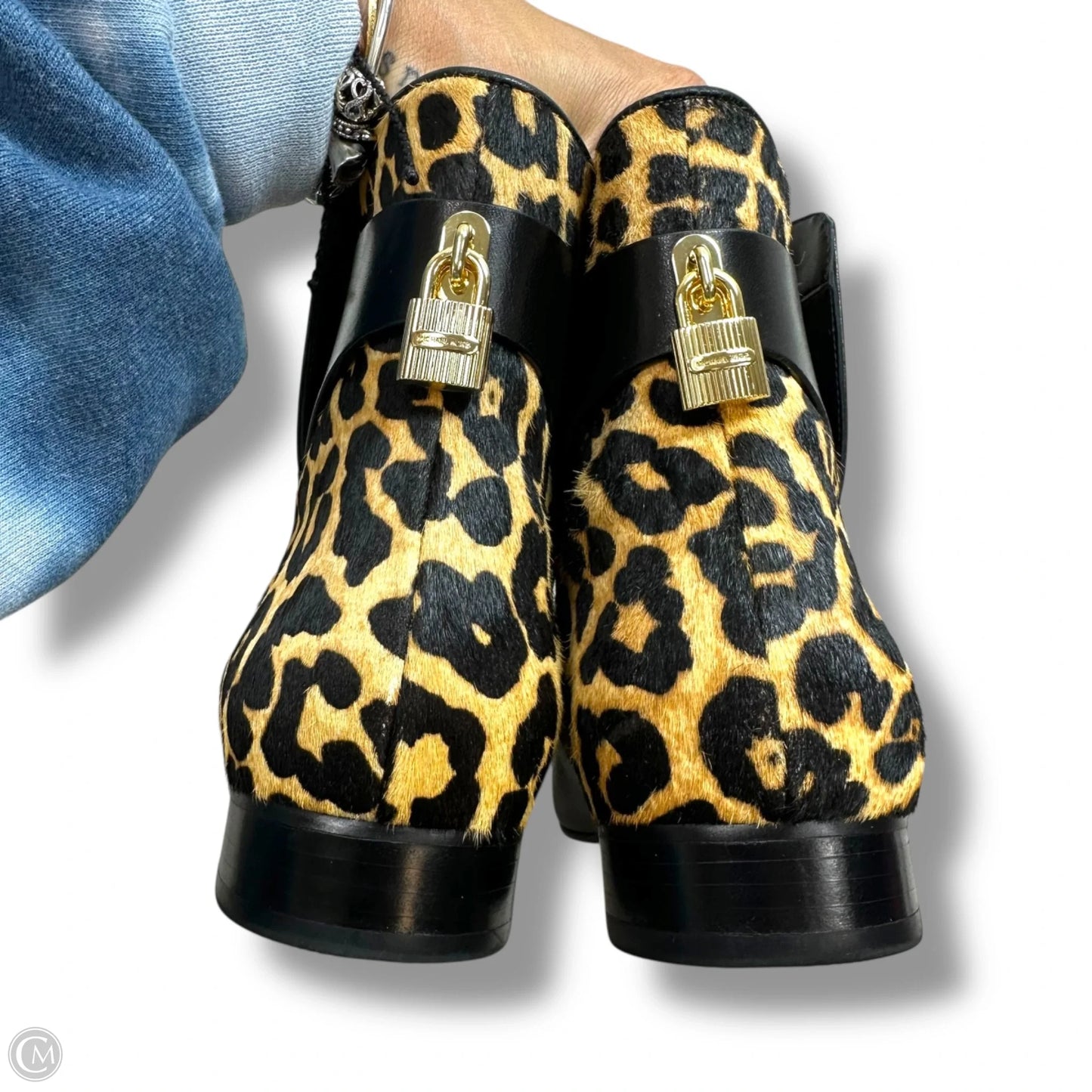 Boots Ankle Flats By Michael By Michael Kors In Animal Print, Size: 8.5