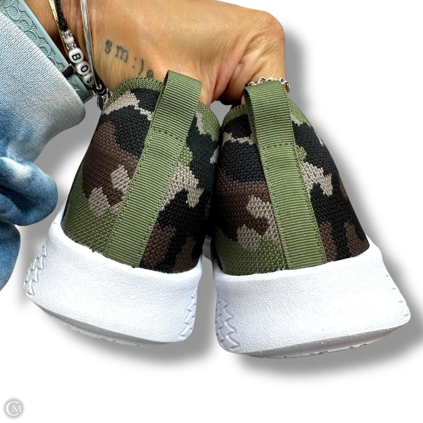 Shoes Sneakers By J Slides In Camouflage Print, Size: 8.5