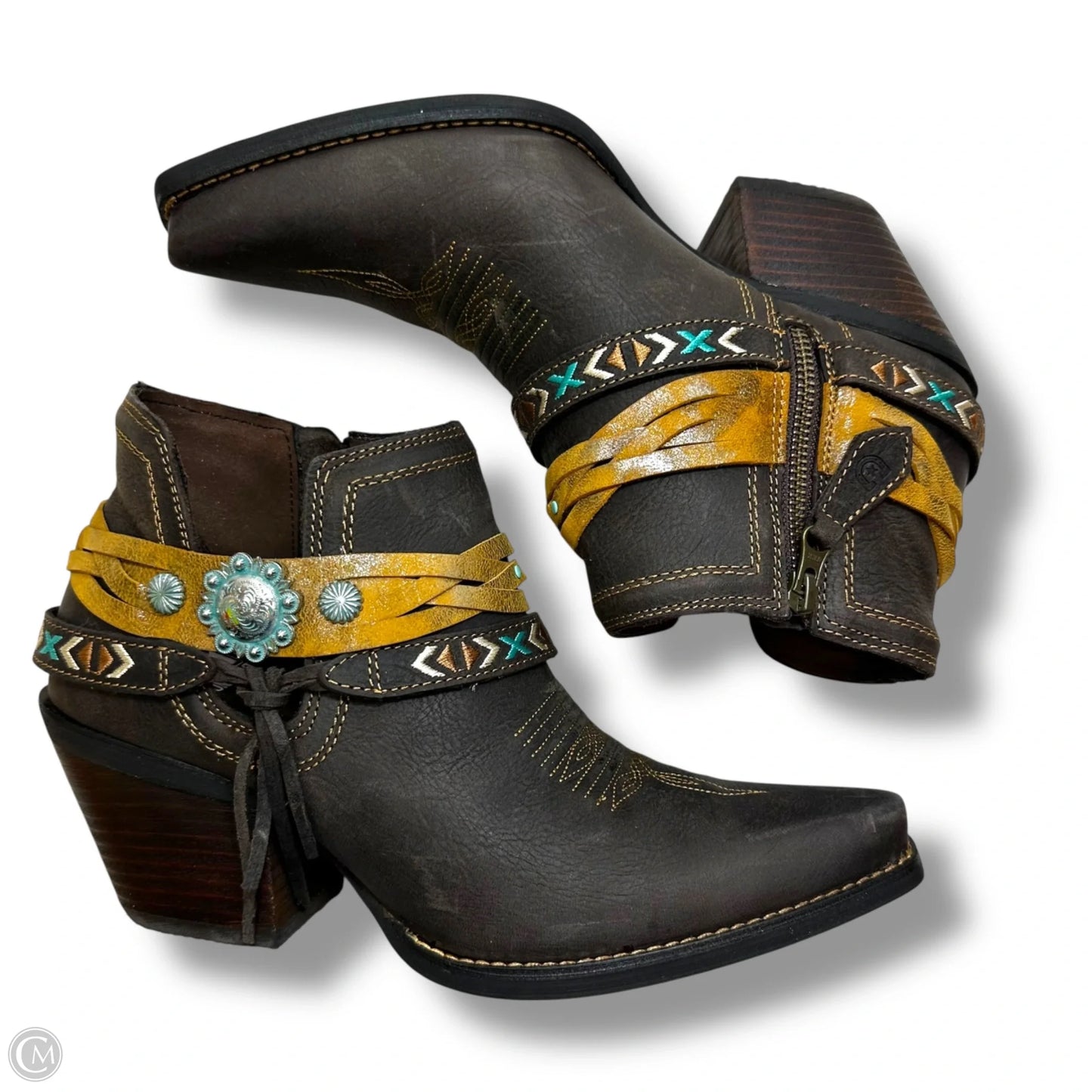 Boots Ankle Flats By Durango In Brown, Size: 8