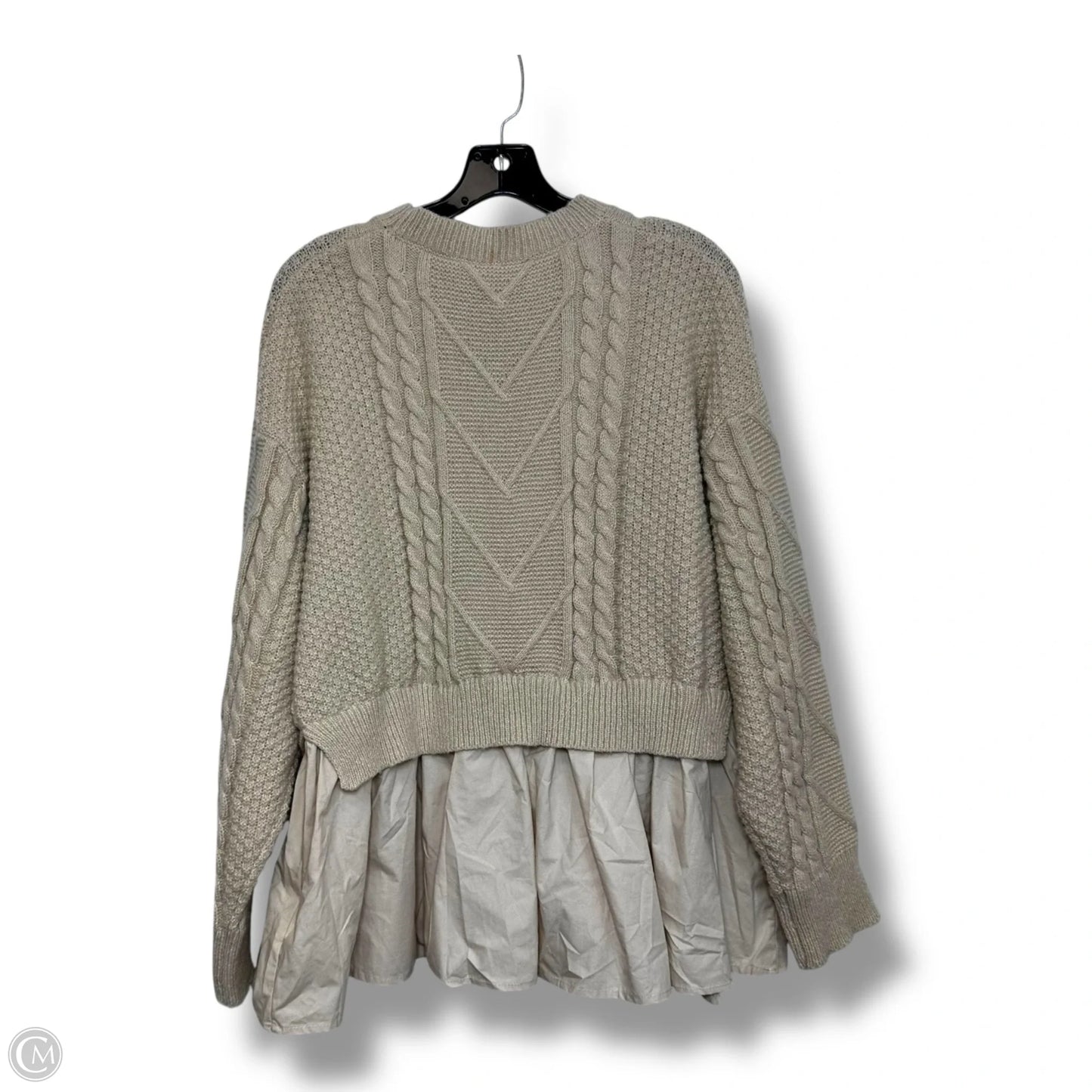 Sweater By Clothes Mentor In Cream, Size: M