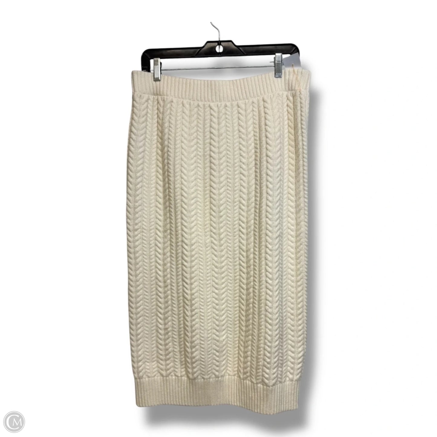 Skirt Midi By Banana Republic In Ivory, Size: M