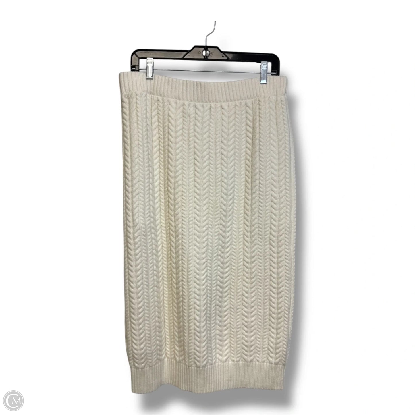 Skirt Midi By Banana Republic In Ivory, Size: M