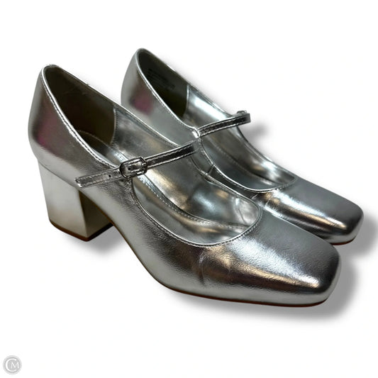 Shoes Heels Block By Steve Madden In Silver, Size: 7.5