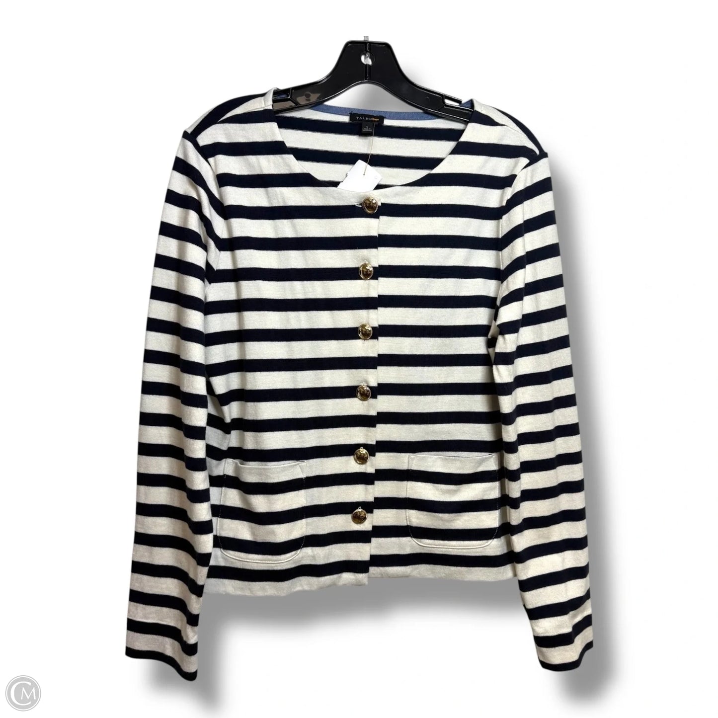 Cardigan By Talbots In Striped Pattern, Size: S