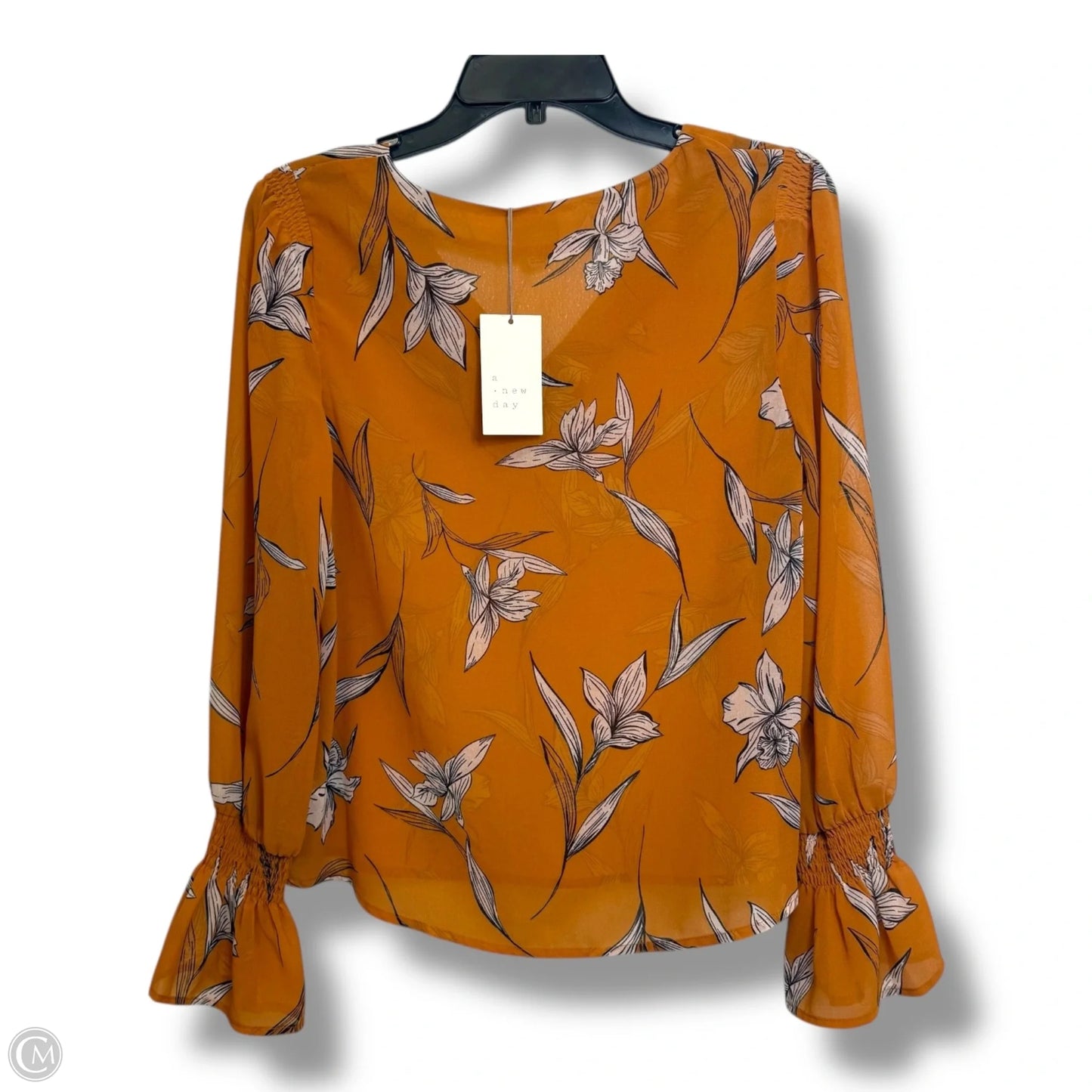 Top Long Sleeve By A New Day In Yellow, Size: Xs