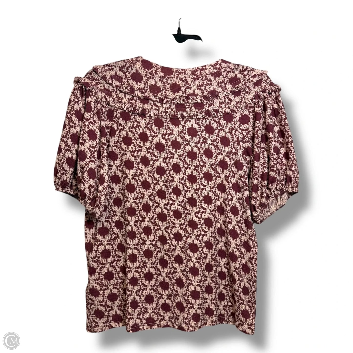 Top Short Sleeve By Nation In Multi-colored, Size: M