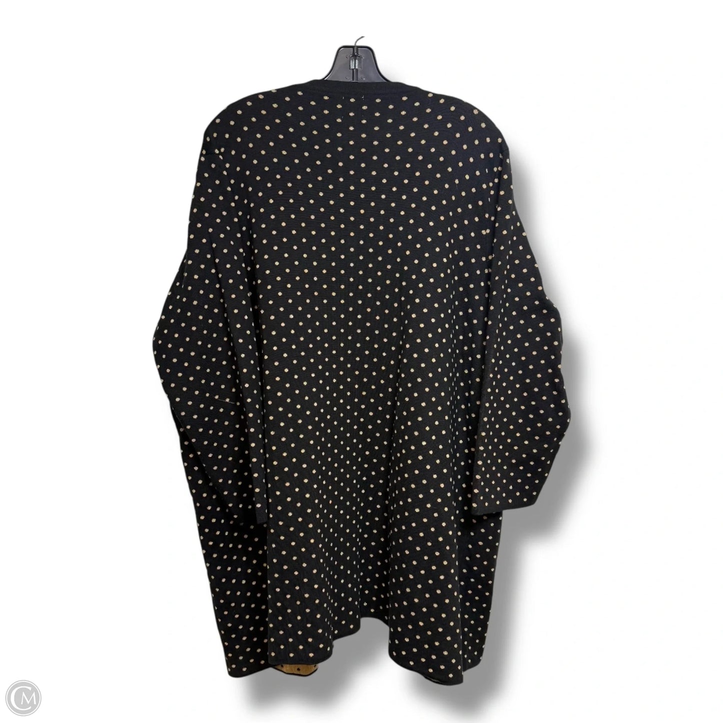 Cardigan By Anne Klein In Black & Gold, Size: 2x