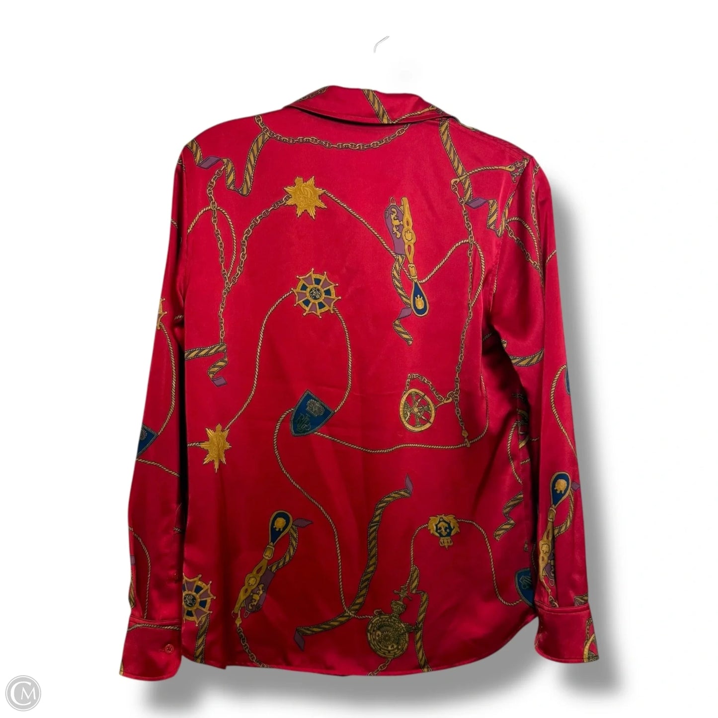 Blouse Long Sleeve By Lauren By Ralph Lauren In Red, Size: Sp