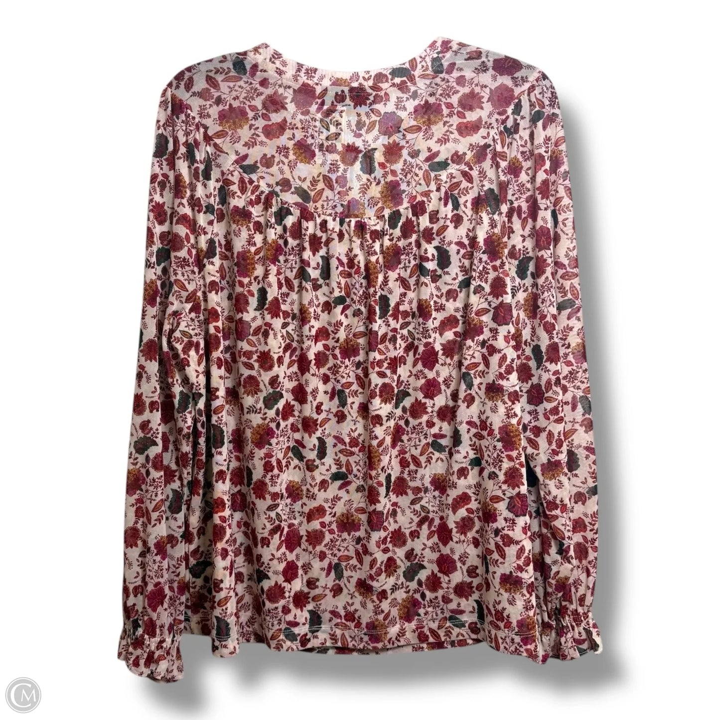 Blouse Long Sleeve By Lane Bryant In Floral Print, Size: Xl