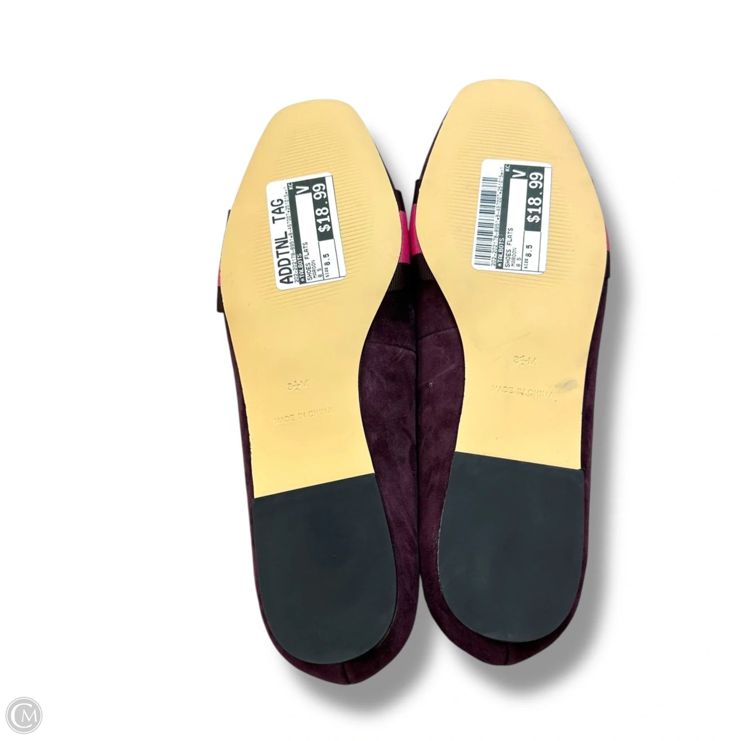 Shoes Flats By Talbots In Maroon, Size: 8.5