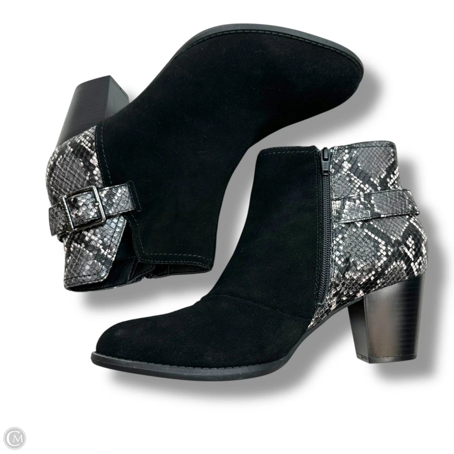 Boots Ankle Heels By Vionic In Black, Size: 10