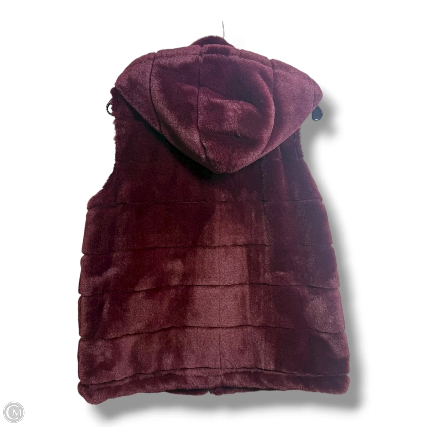 Vest Faux Fur & Sherpa By Clothes Mentor In Maroon, Size: M
