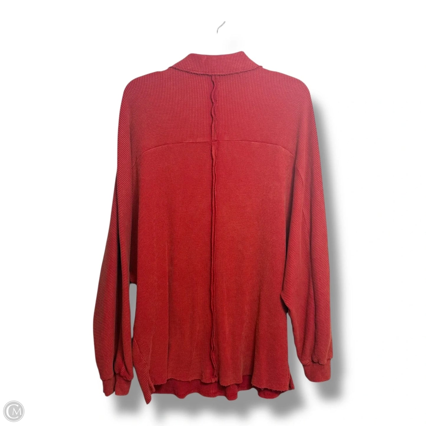 Top Long Sleeve By Clothes Mentor In Red, Size: M