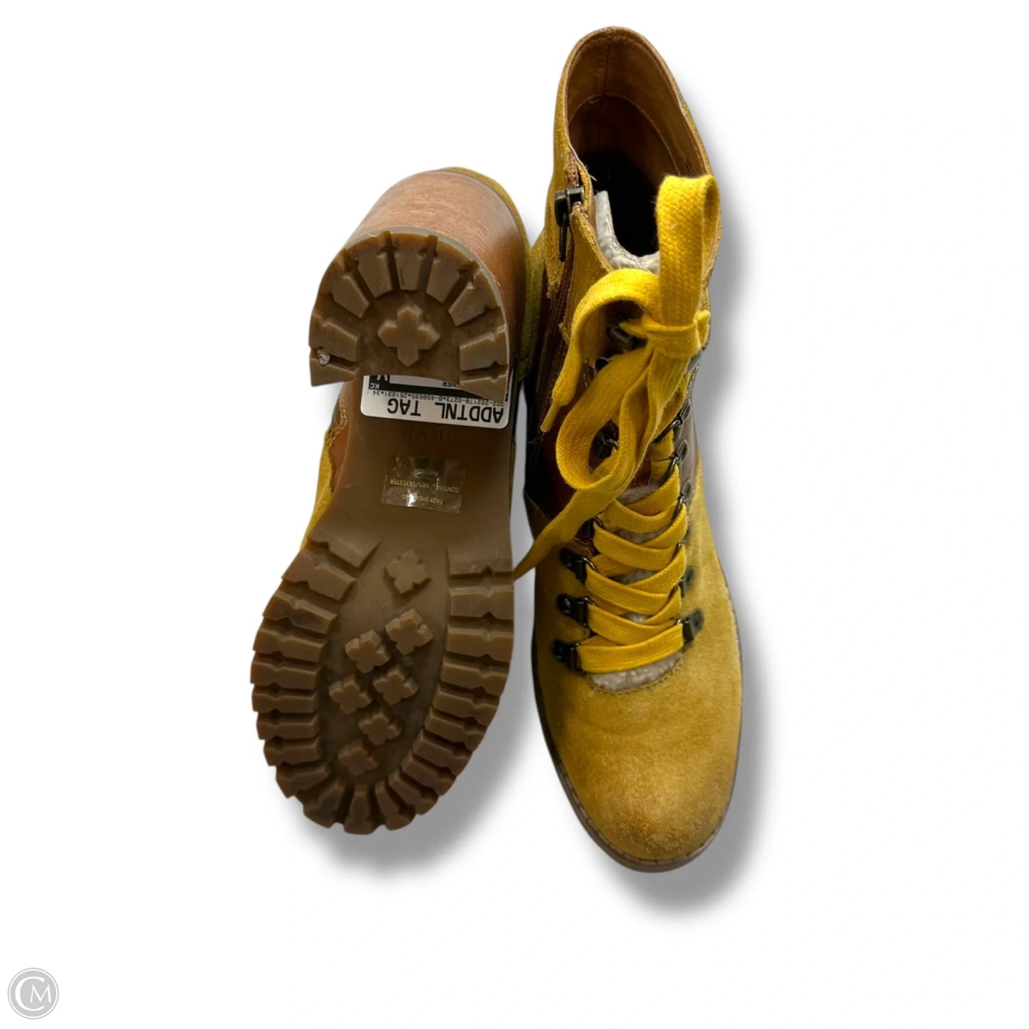 Boots Designer By Frye In Brown, Size: 9.5