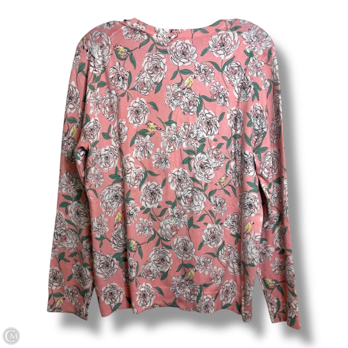 Cardigan By Karen Scott In Floral Print, Size: L