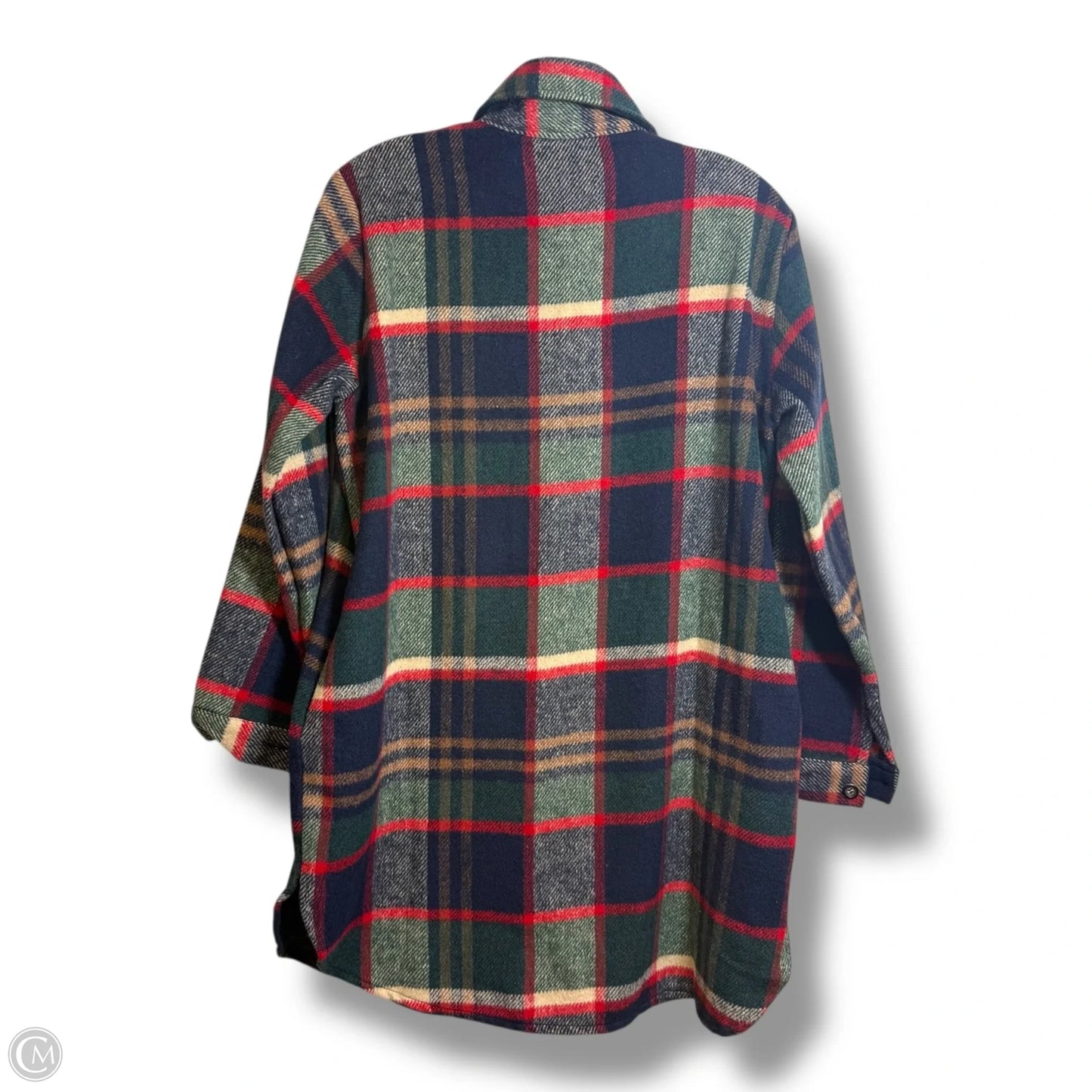 Jacket Shirt By Adora In Plaid Pattern, Size: S