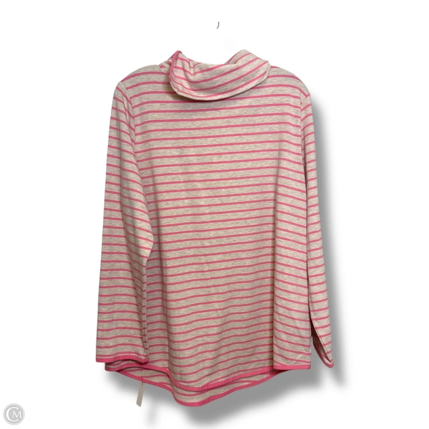 Top Long Sleeve By Talbots In Striped Pattern, Size: 1x