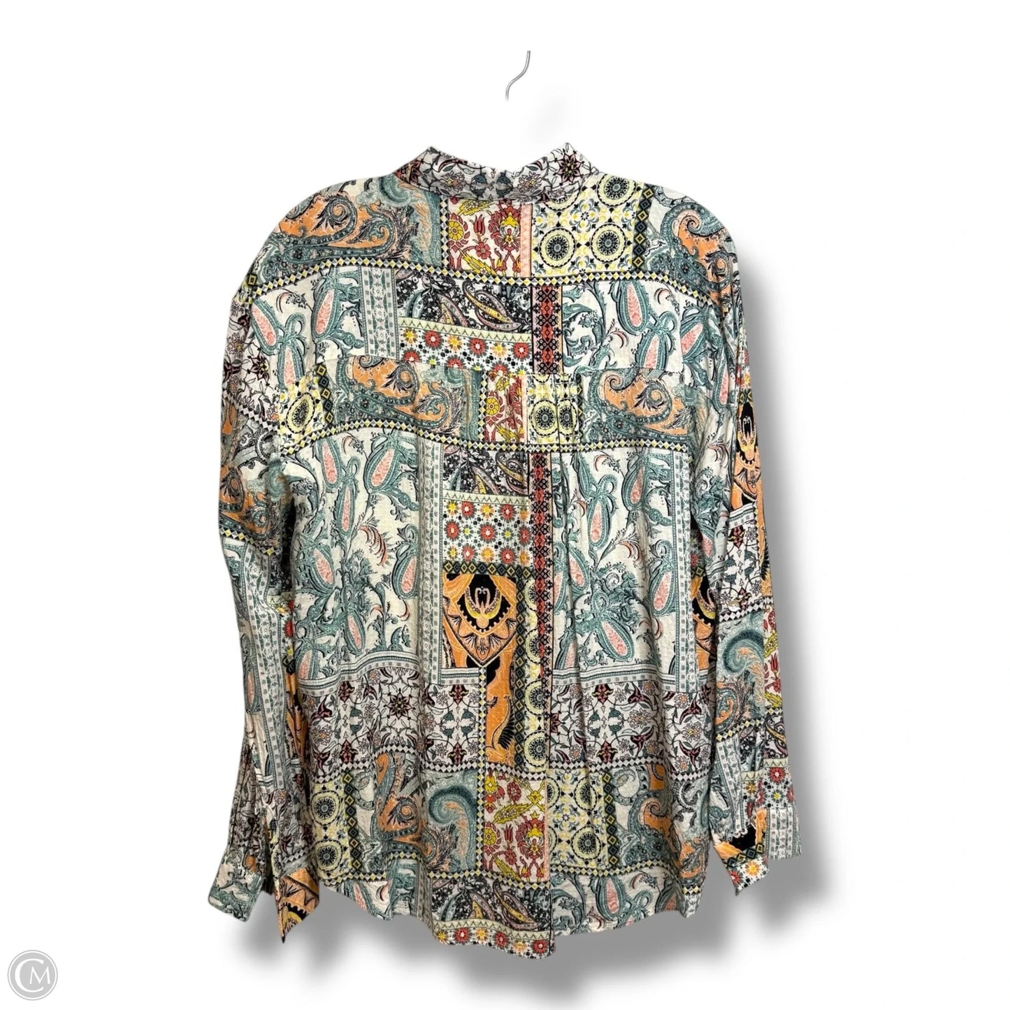 Top Long Sleeve Basic By Jane And Delancey In Paisley Print, Size: L