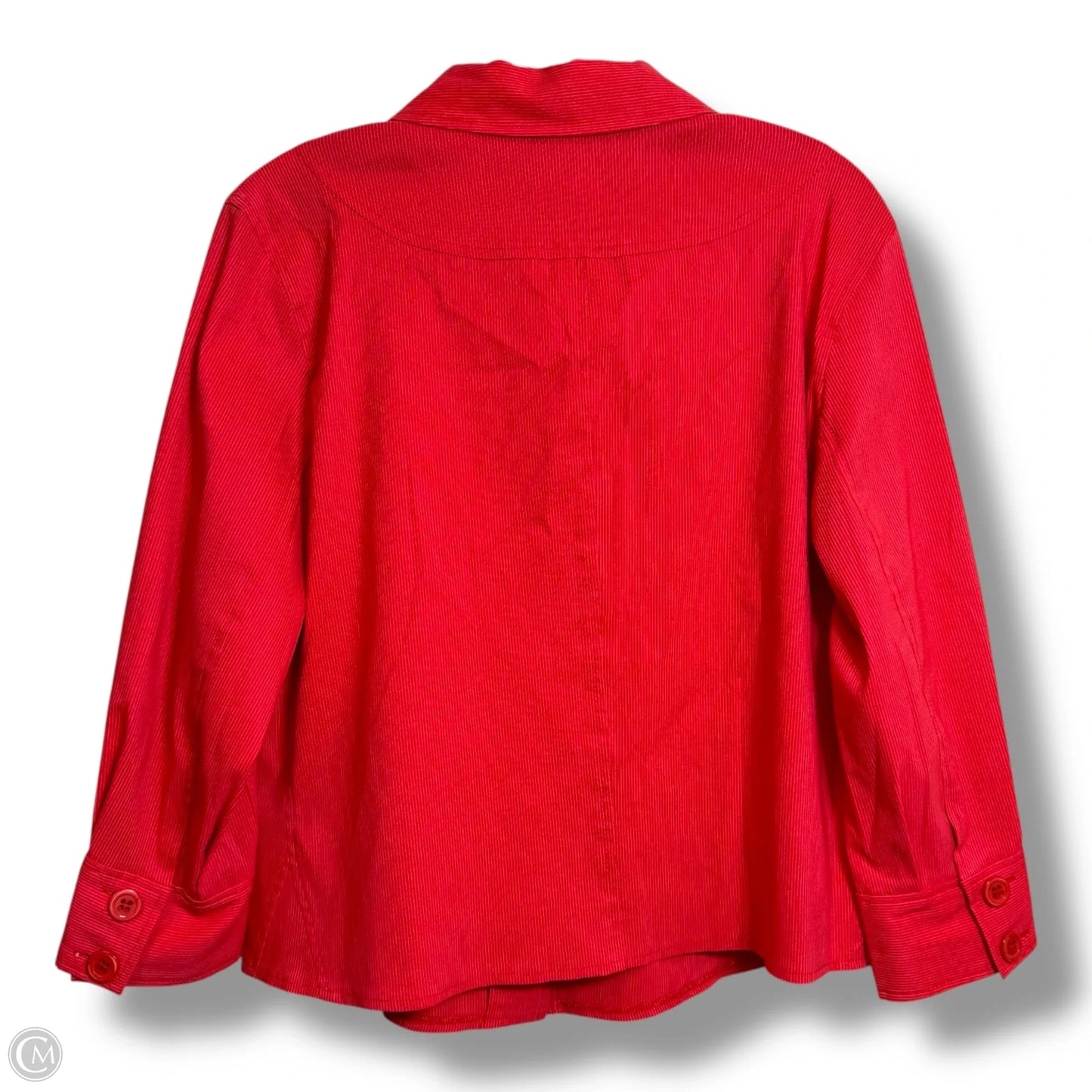 Top Long Sleeve Basic By Harve Bernard In Red, Size: 10