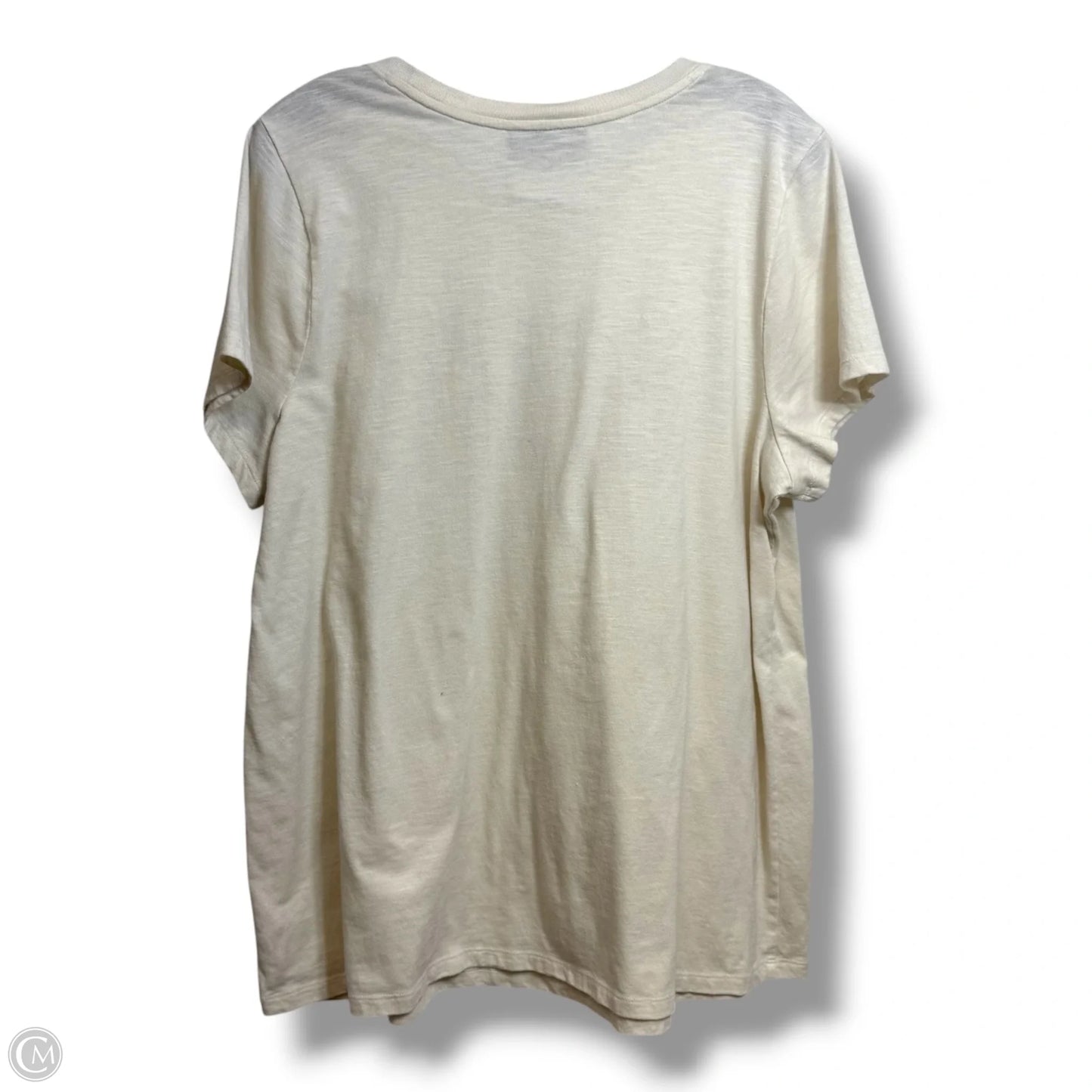 Top Short Sleeve Basic By Lane Bryant In Beige, Size: L
